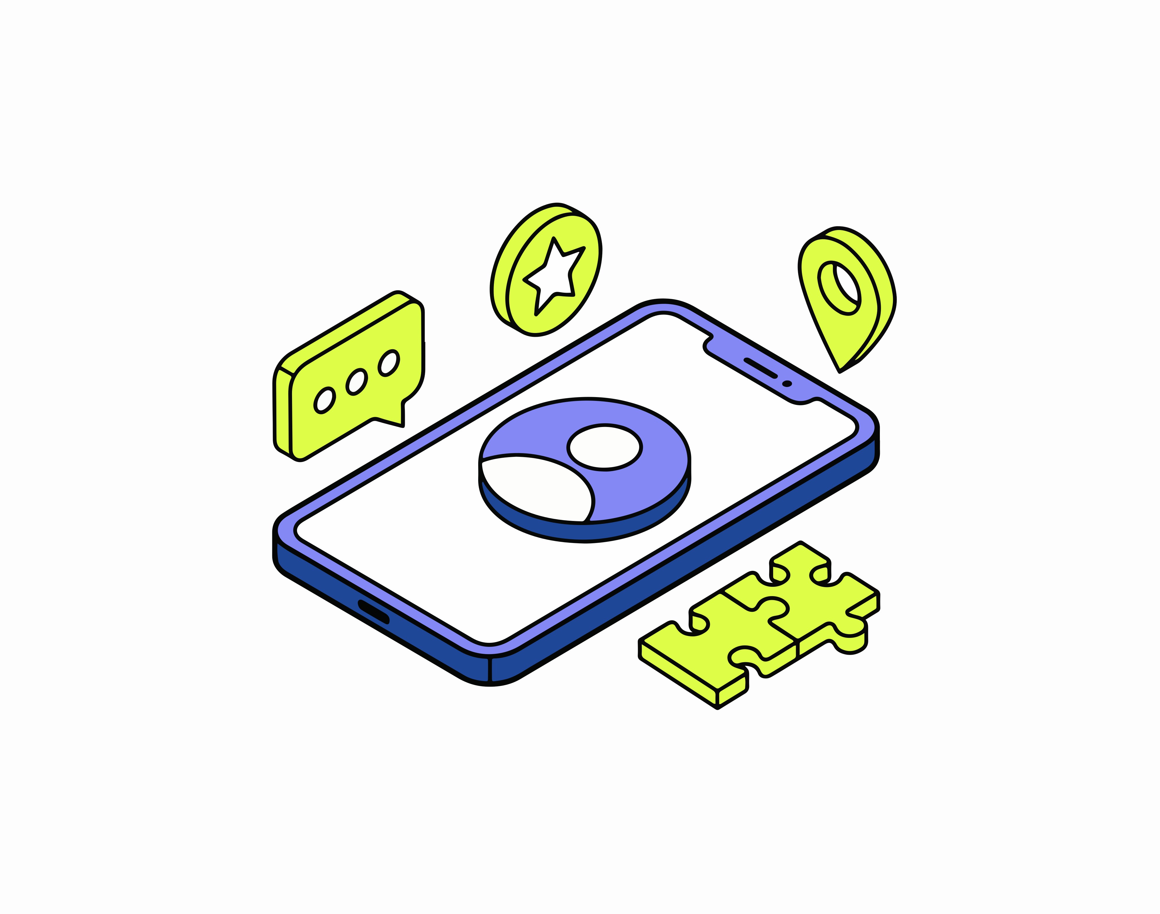 Illustration of a mobile phone